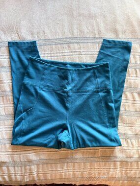 Girlfriend Collective Compressive High-Rise Leggings Teal Blue Size L